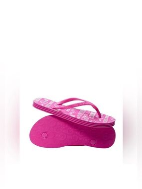 PINK Victoria's Secret Hot Pink Logo Flip Flops